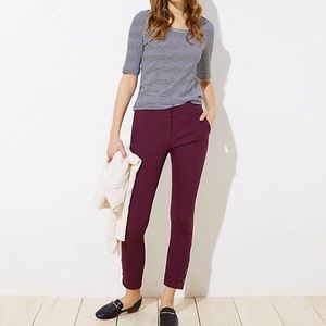 Loft Button Cuff Ankle Marisa Pants